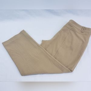 NINE WEST Dress Pants High Rise Khaki Slash Pockets Straight Leg Women's Size 8